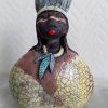 indien d'amazonie de face céramique raku création sandrine Suères